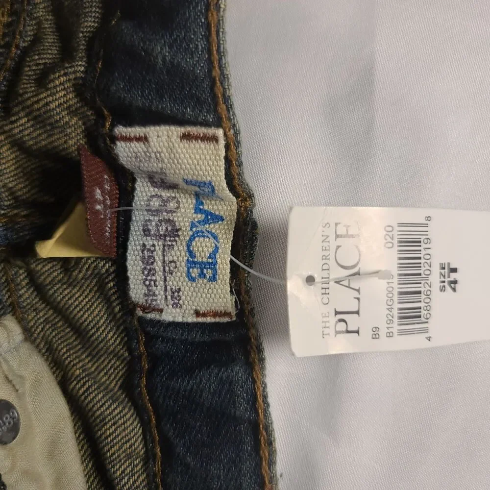 The Children's Place Boys 4T Classic Straight Leg Blue Denim Jeans NWT